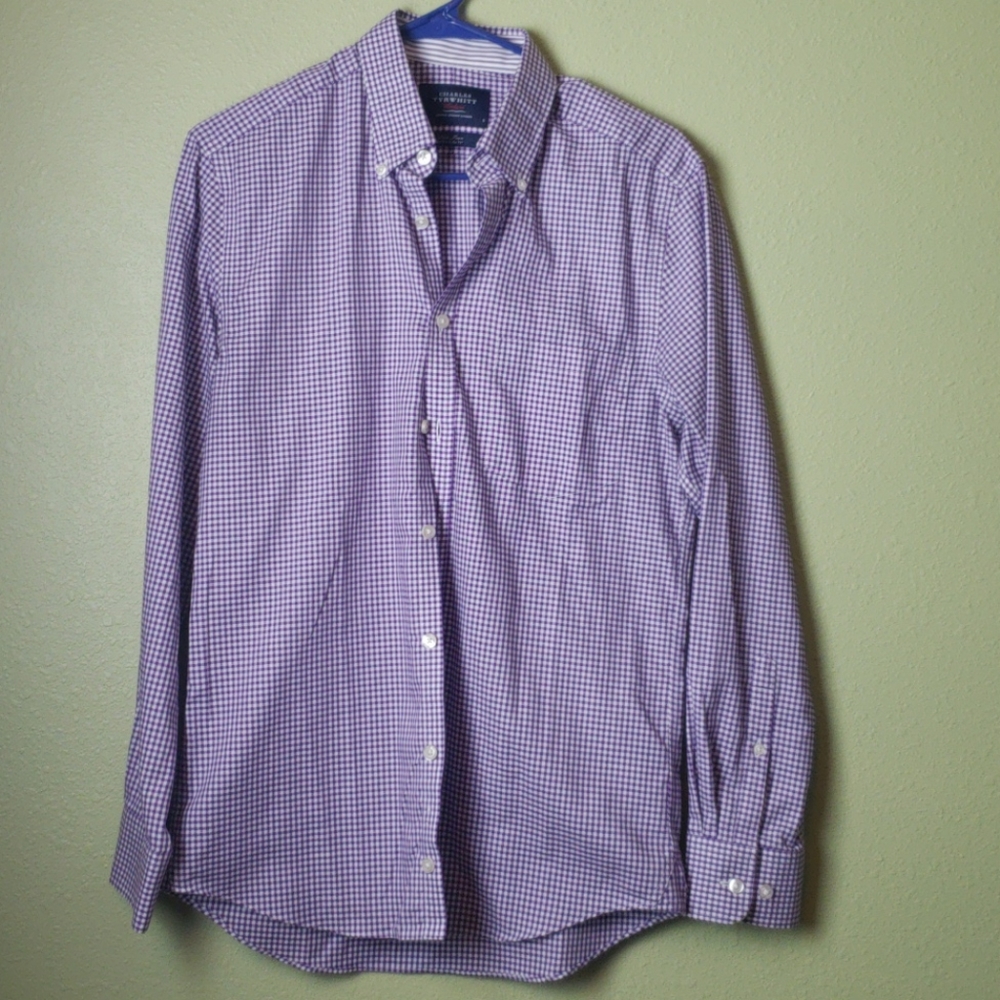 Charles Tyrwhitt Purple Checkered Shirt - Small